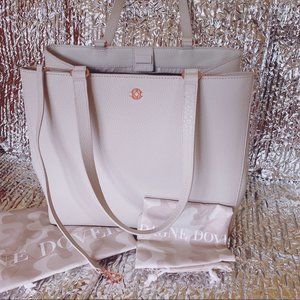 Dagne Dover Allyn Tote Large color Bone Leather